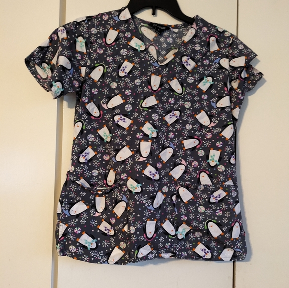 Zoe and Chloe extra small scrub top - Picture 1 of 9